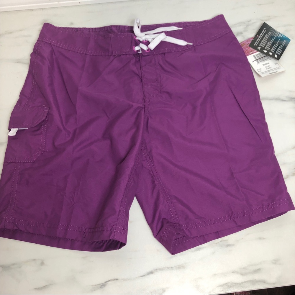 Kanu Purple Swim Surf Board Shorts Size 6